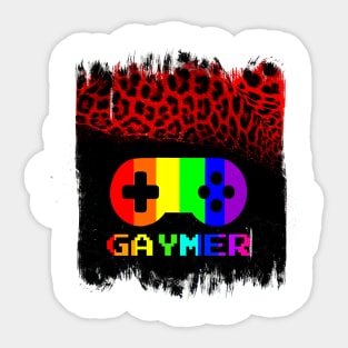 Red Cheetah Gaymer Sticker